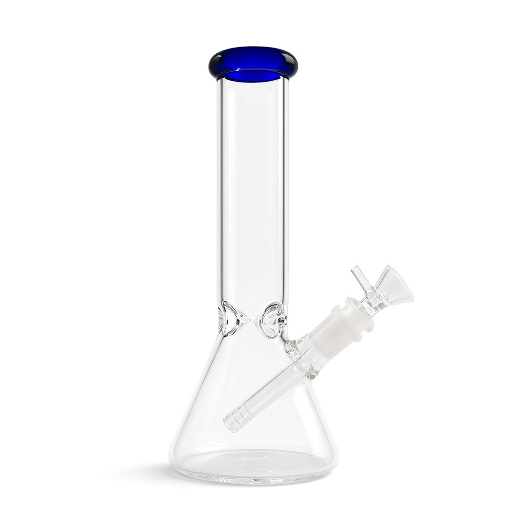 Premium Classic Glass Beaker Bong Water Pipe in dark blue, available to buy online.