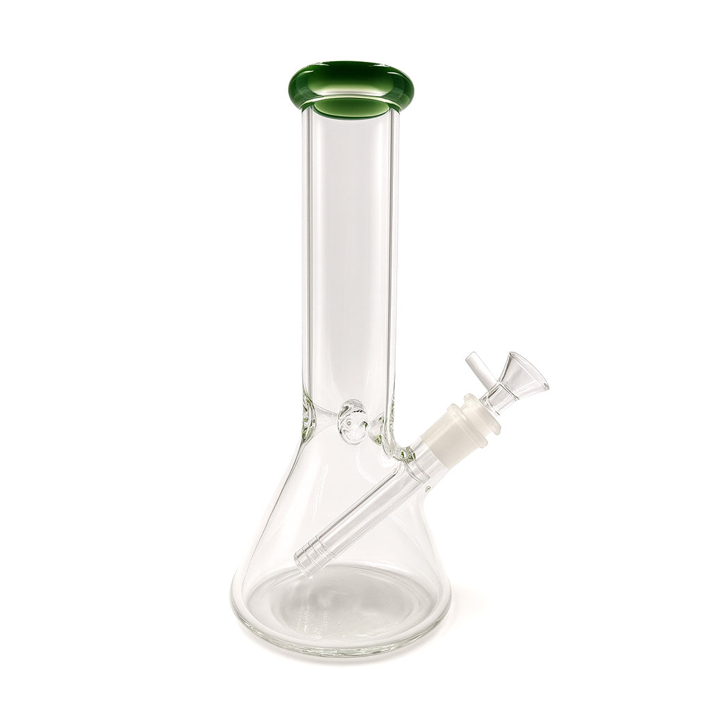Premium Classic Glass Beaker Bong Water Pipe in jade green A shade, available to buy.