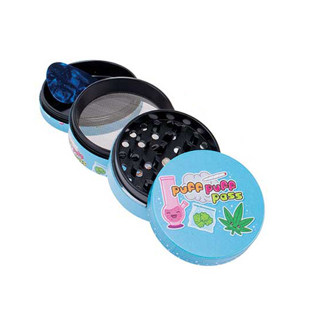 Puff Puff Pass Wacky Grinder 2-Inch 4-Piece Crusher Parts View