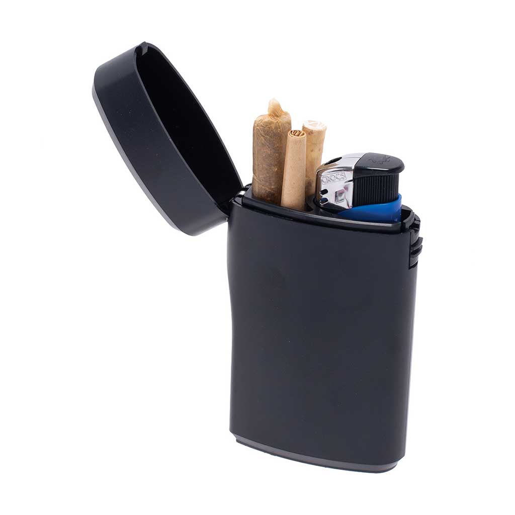 Buy Puffcase Joint & Lighter Holder in black – durable travel smoking case at Honeybee Herb