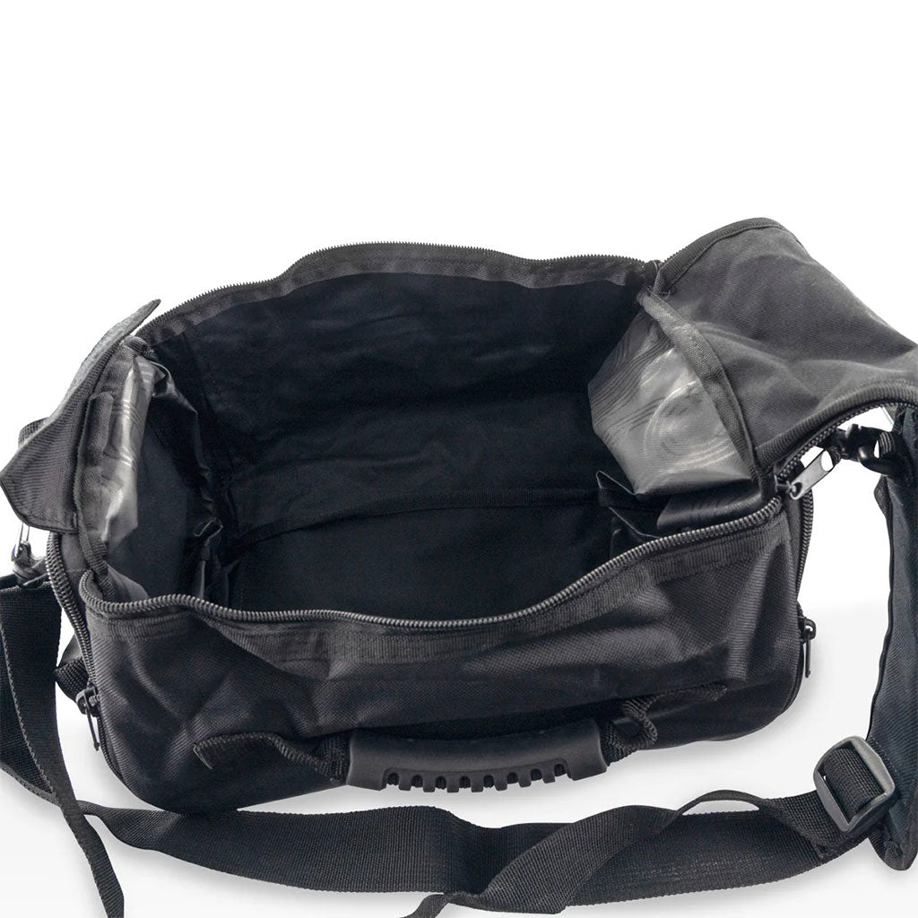 Pure Glass "Pink" Smell Proof Black Duffle Bag Inside View