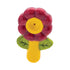 Side angle view of Purple Flower Ceramic Pipe with green leaves 