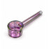 Rainbow plated straight tube glass hand pipe with deep round bowl and long stem for comfortable holding and smooth dry hits for flower