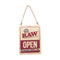 Buy RAW Large Wooden Sign 12x16 – authentic RAW open sign for shops or home décor 