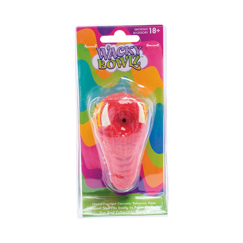 Shop red dragon ceramic hand pipe, Packing view with top bowl—order now at Honeybee Herbpipe