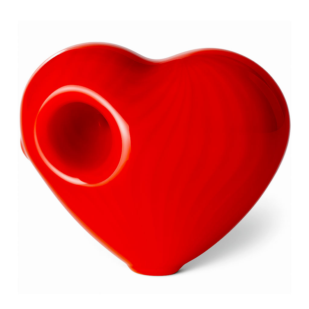 Red Heart Hand Pipe, premium glass smoking accessory at Honeybee Herb