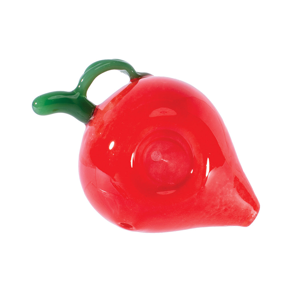 Shop Red Pear glass hand pipe—sturdy spoon design, easy to use. In stock with fast delivery.