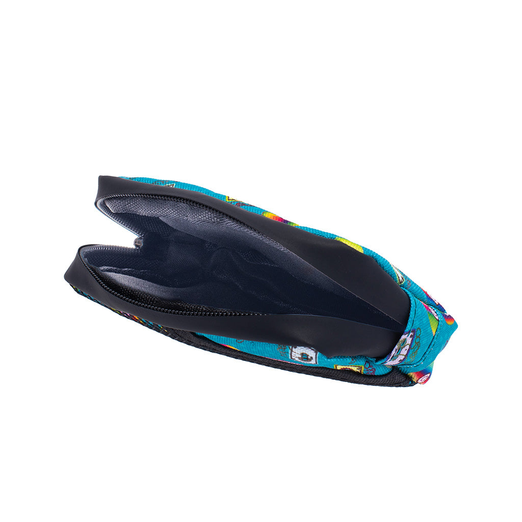 Open retro CD tape smellproof bag 5x3 with zip closure, discreet storage pouch