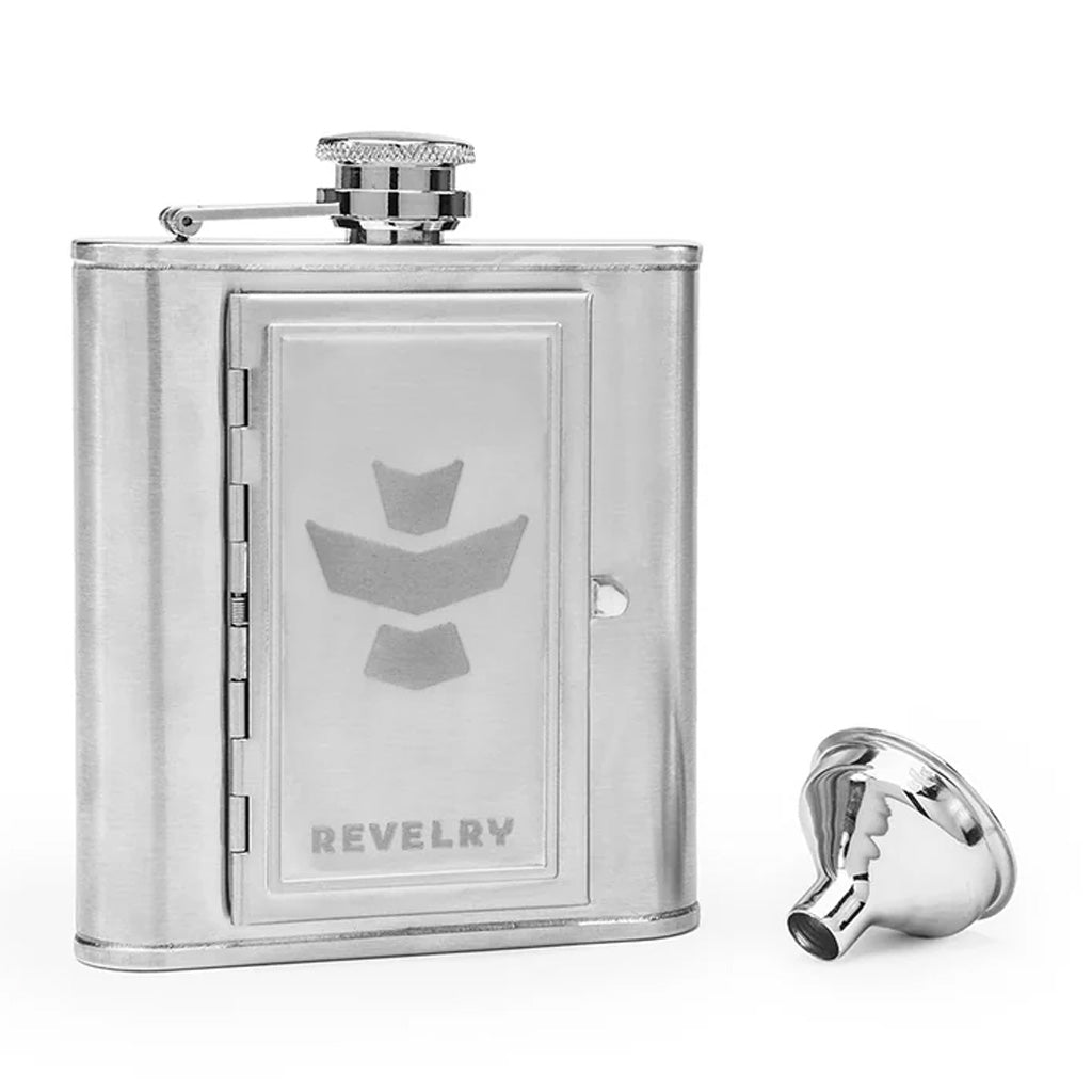 Revelry Supply Accomplice stainless steel stash flask product photo.