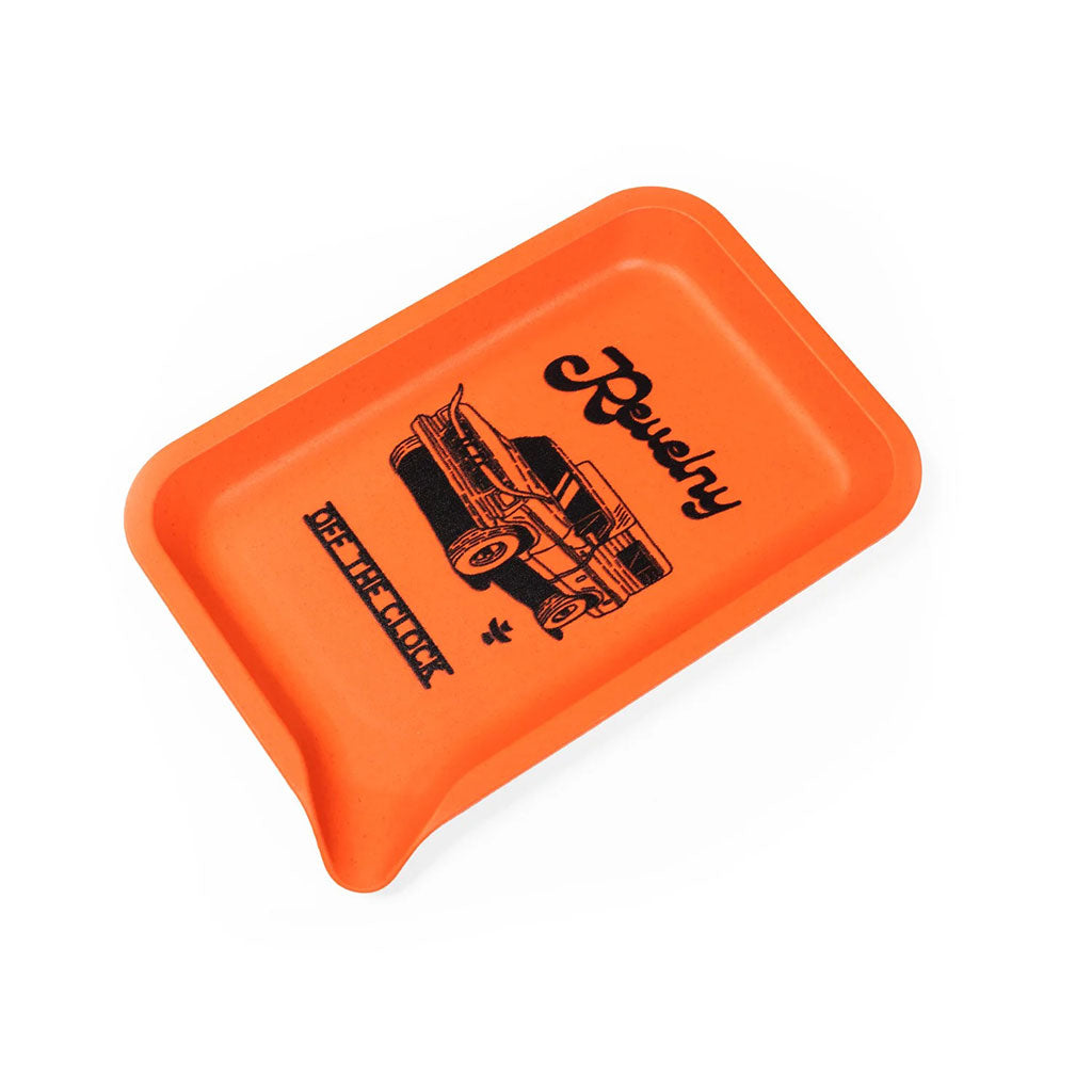 Revelry Supply Mini Rolling Tray with a funnel corner in Rebel color, 4 x 6 inches.