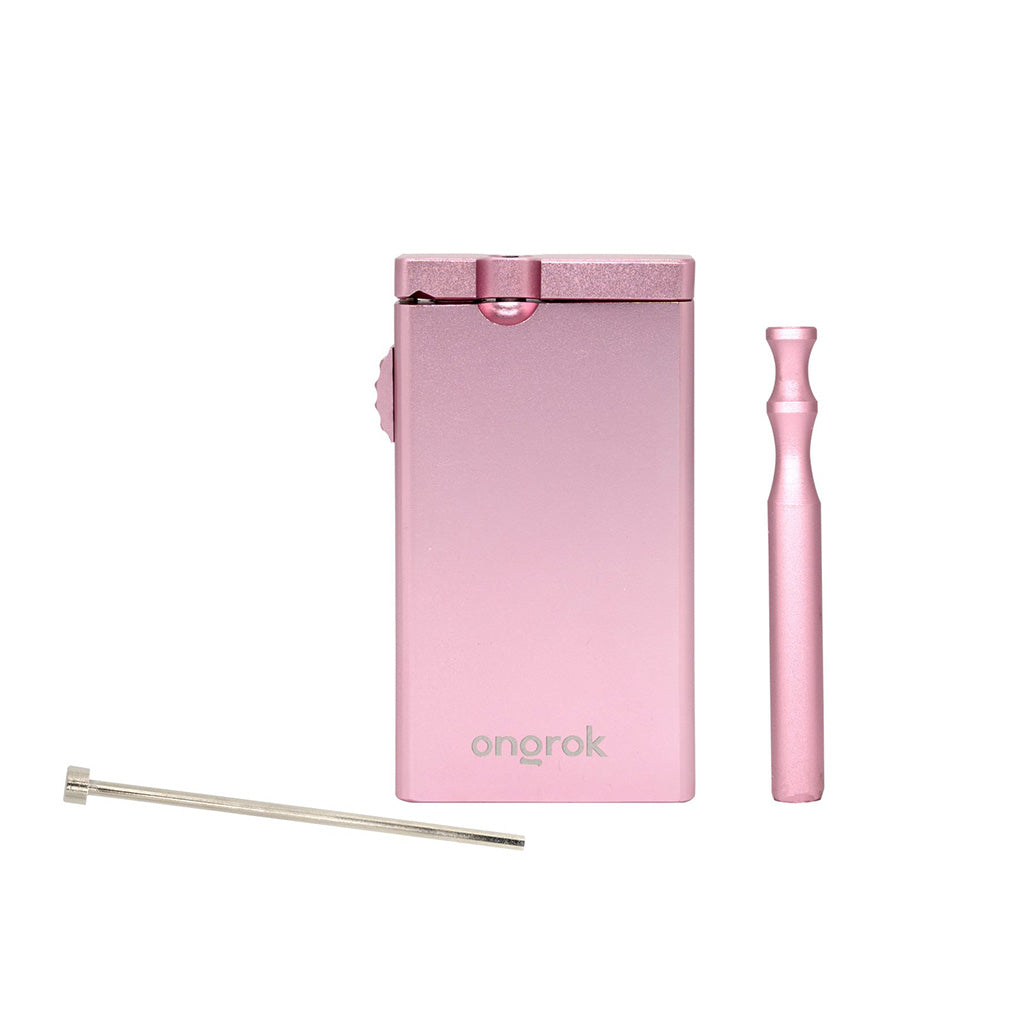 Order rose gold ONGROK aluminum dugout for stylish, discreet herb storage 