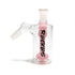Pink Ruckus Disc-O Inferno Ash Catcher with 14mm 45-degree joint available at Honeybee Herb.