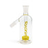 Yellow Ruckus Disc-O Inferno Ash Catcher with 14mm 45-degree joint available at Honeybee Herb.
