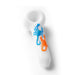 Milk White Scorpion Glass Clay Hand Pipe with colorful scorpion design, premium smoking accessory at Honeybee Herb