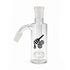 Showerhead Perc Cylinder Ash Catcher, 14mm male 45 degree clear glass ash catcher.