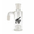 Showerhead Perc Cylinder Ash Catcher, 14mm male 90 degree clear glass ash catcher.