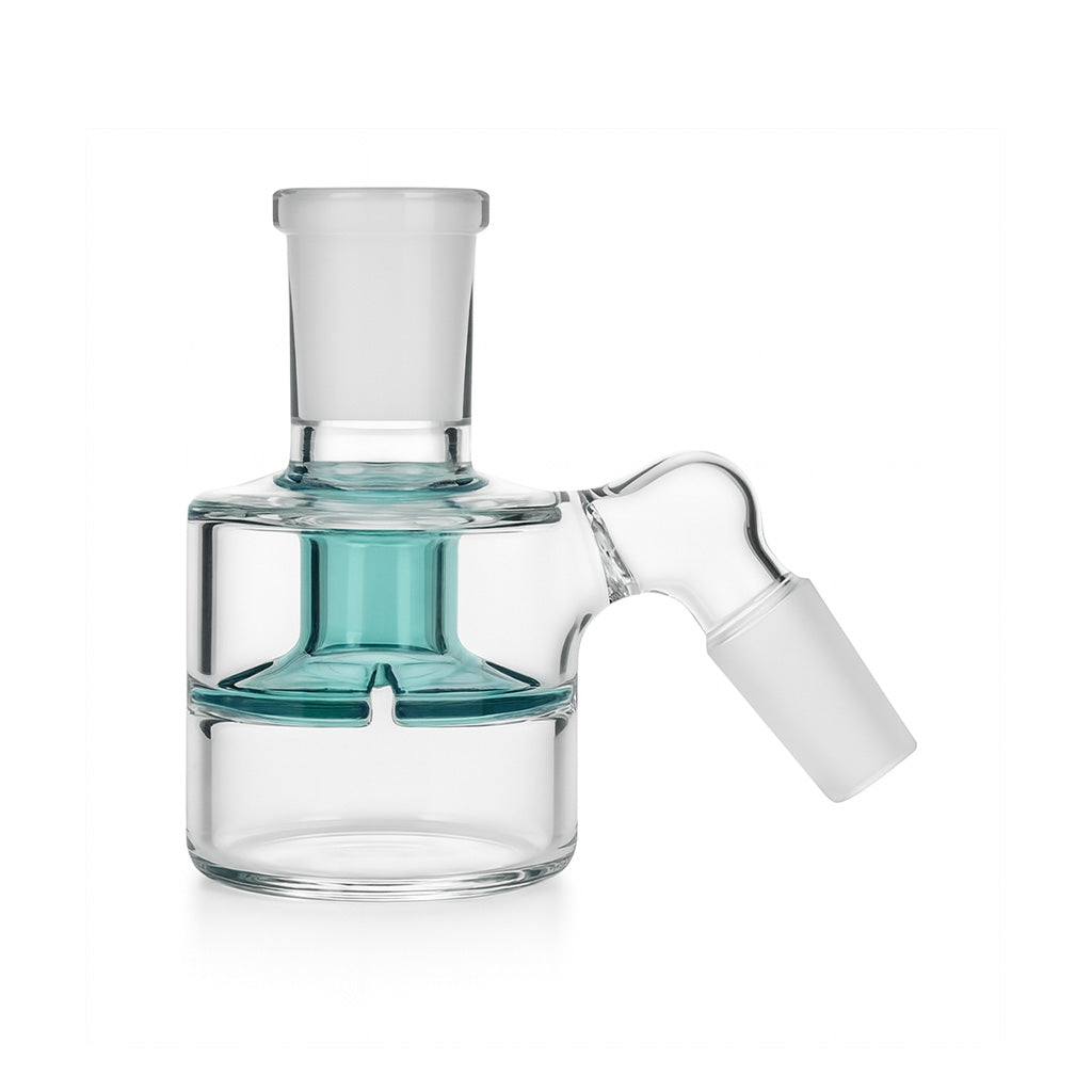 Green 45 degree showerhead perc glass ash catcher for premium diffusion