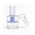 Milk blue 45 degree showerhead perc glass ash catcher for dab rigs and bongs