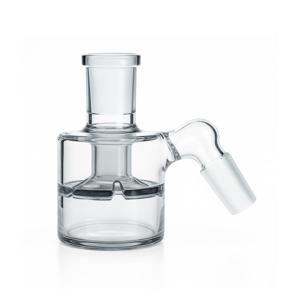 Smoke 45 degree showerhead perc glass ash catcher providing smoother sessions
