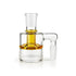 Yellow 90 degree showerhead perc glass ash catcher for optimal smoke diffusion