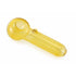 Yellow silver fumed glass hand pipe, compact thick glass—buy online with fast shipping.