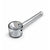 Silver straight tube plated glass hand pipe with deep round bowl and long stem for easy grip, quick packs, and simple cleanup