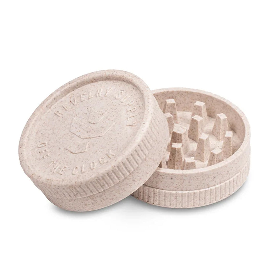 Product image for a sleeve of 2 piece hemp herb grinders in Natural.