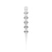 Clear Glass Slender Point Stylish Opal Head Stardust Wand Dabber Tool Clear View