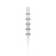 Clear Glass Slender Point Stylish Opal Head Stardust Wand Dabber Tool Clear View