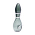 smokey grey bowling pin shaped glass hand pipe featuring white ring accent, modern smoking pipe, buy now at honeybee herb