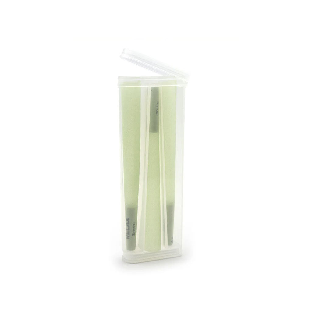 Smosi Pre-Roll Holder in clear design – transparent case for cones and joints