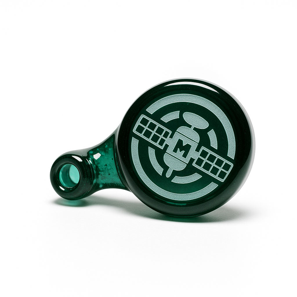 Space Odyssey Teal Wet Ash Catcher Bottom View Available At Honeybee Herb