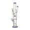 Angled view of Purple Sphere Perc Double Bowl Bong with Side Arm Recycler – Shop Now 