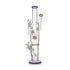 Angled view of Purple Sphere Perc Double Bowl Bong with Side Arm Recycler – Shop Now 