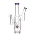  Side view of Sphere Perc Double Bowl Glass Bong in Purple – Buy Online at Honeybee Herb 
