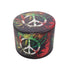Rasta peace Splash Artwork 4-Piece Aluminum Herb Grinder with symbol on the lid