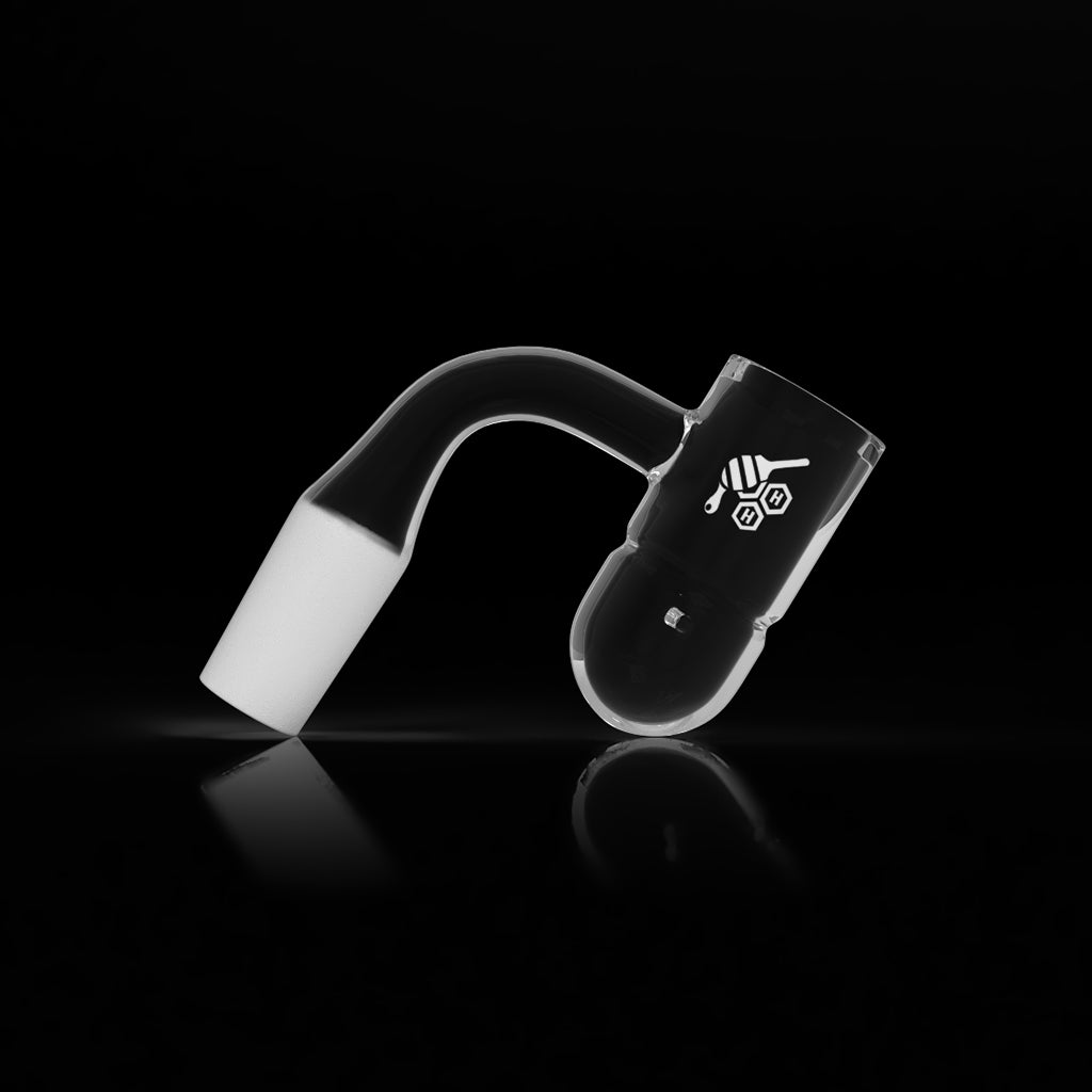 Splash Bucket Whirlwind YL 90° Degree Quartz Dab Nail With  14mm Male Joint Clear View