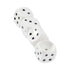 Buy stacked dice ceramic hand pipe, angled view showing deep bowl and carb—order online at Honeybee Herb.