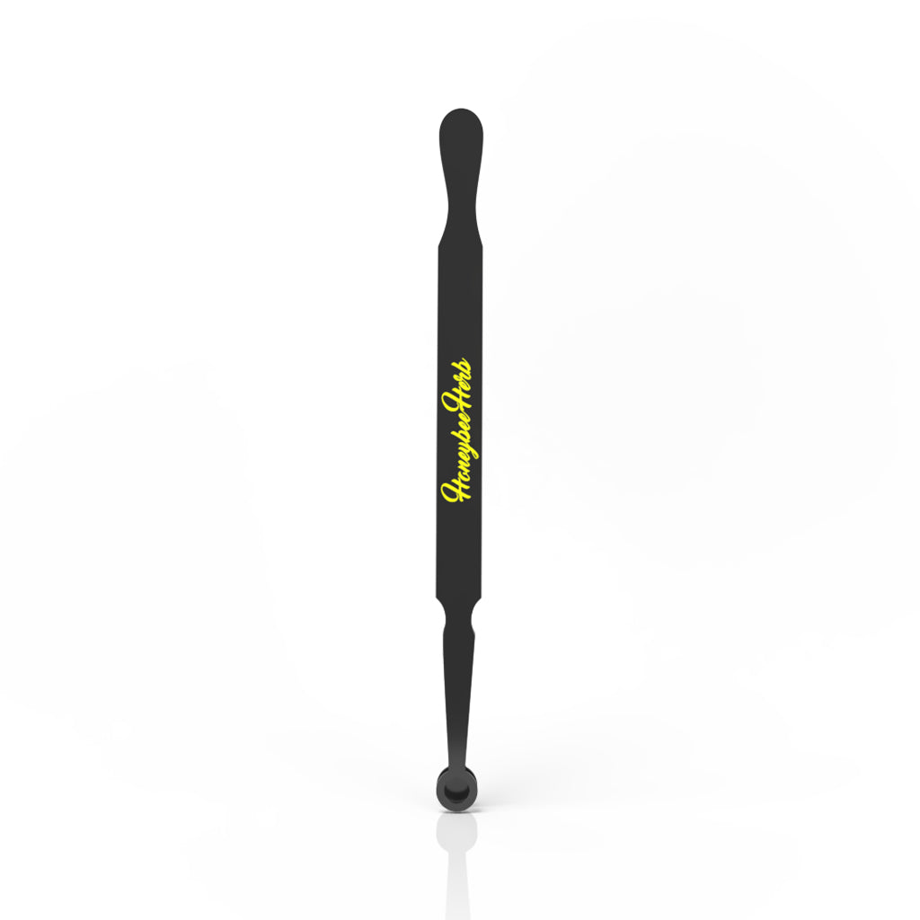 Honeybee Herb Stainless Steel Black Terp Pearl Tweezers V3 Vertical View