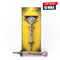 Steel Tip On Red-Blue Twist Design Glass Candy Pop Nectar Collector With Keck Clips Yellow Packaging View