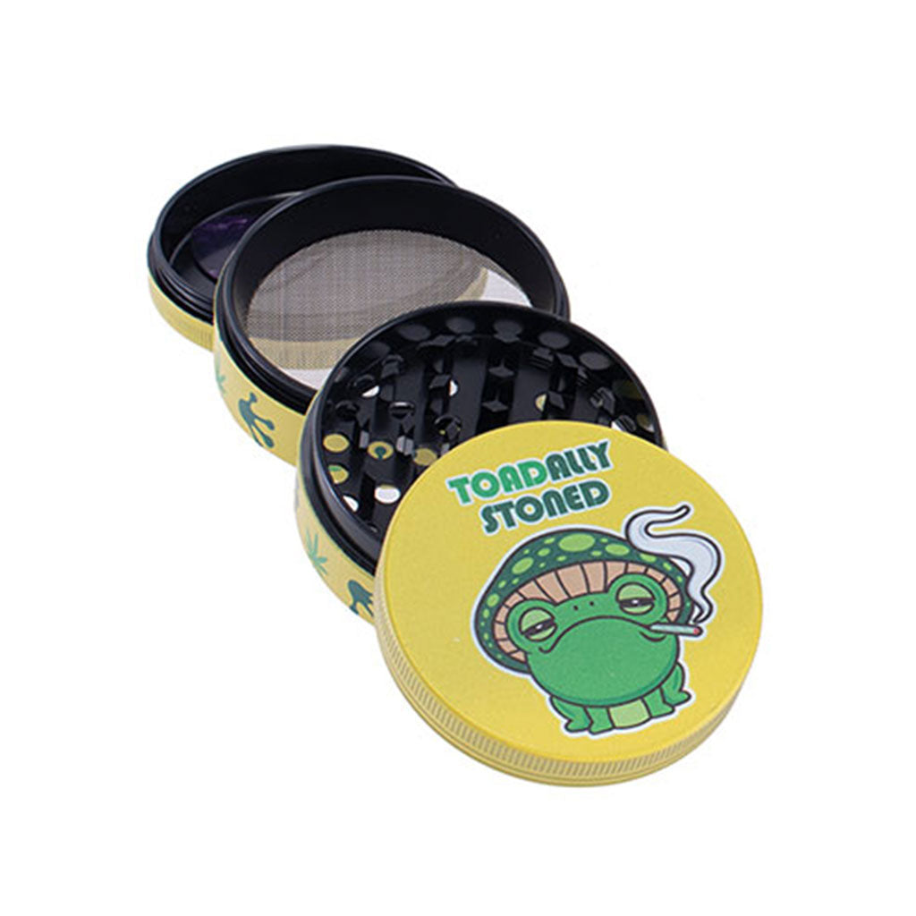 Stoned Toad 2.5-Inch Wacky Grinder 4-Parts View Available At Honeybee Herb