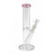 Buy pink straight tube bong with ice catcher, round base, downstem and bowl