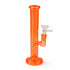 Orange straight tube glass bong with diffuser downstem for sale