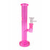 Pink straight tube glass bong with diffuser downstem and bowl