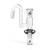 Swan Straight Neck Clear Glass Frosted Male Joint Drop Down Reclaim Catcher