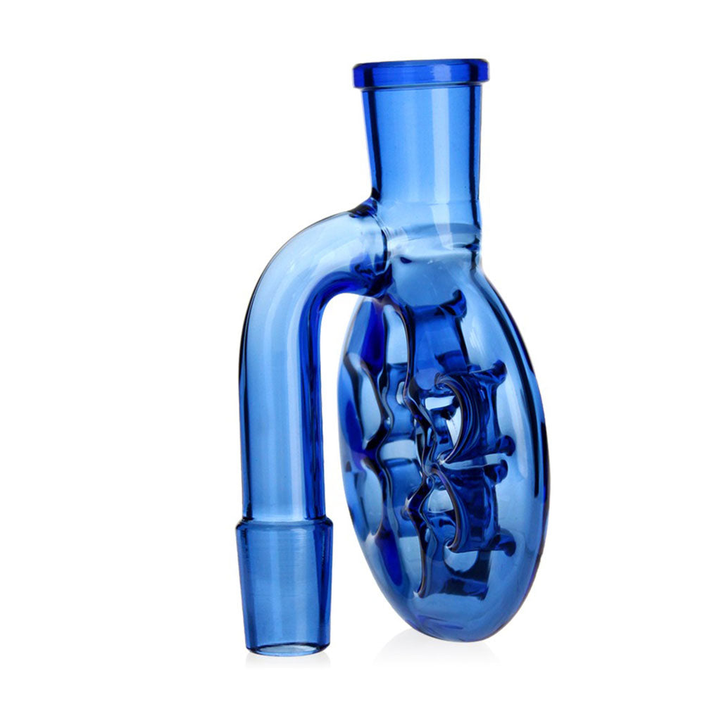 Buy Hittn Swiss Perc blue glass oil burner bong dry ash catcher online 