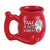 Take A Hit Karen Red Chubby Roast and Toast pipe mug with red ceramic body, bold text design, curved handle, and built-in front bowl