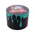 Color Drip Aluminum 4-Piece Herb Grinder in Teal design with Dripping Paint Accents