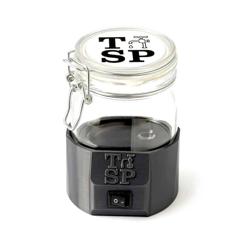 angled view black terp slurp pump kit, odor-proof concentrate storage