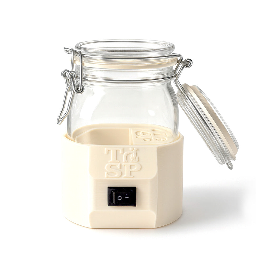 white terp slurp pump jar with lid open, clean compartment design, buy today